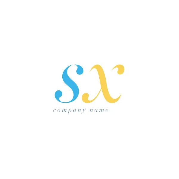 SX Letras Logo plantilla — Vector de stock