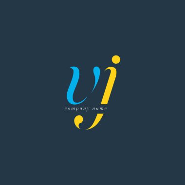 VJ harf Logo şablonu