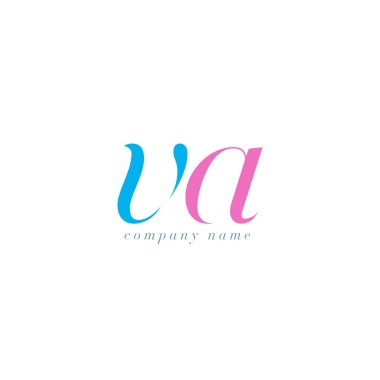 VA harf Logo şablonu