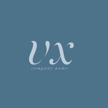 VX harf Logo şablonu