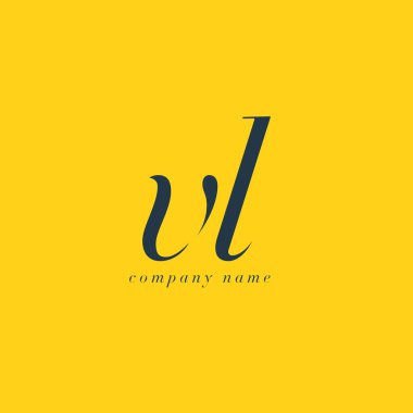 VL harf Logo şablonu