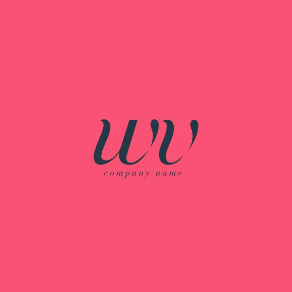 Lettere WV modello di logo — Vettoriale Stock