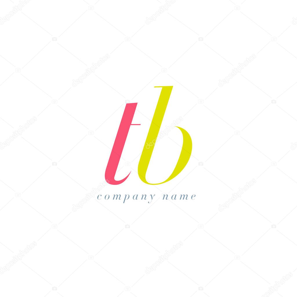 TB Italics Joint Letters Logo,Business Card Template, Vector