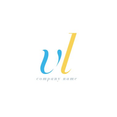 VL harf Logo şablonu