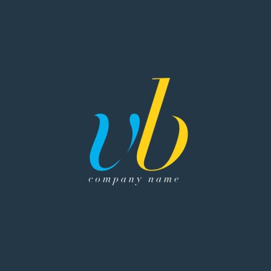 Vb harf Logo şablonu