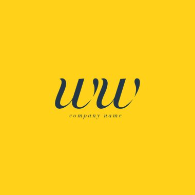 WW harf Logo şablonu
