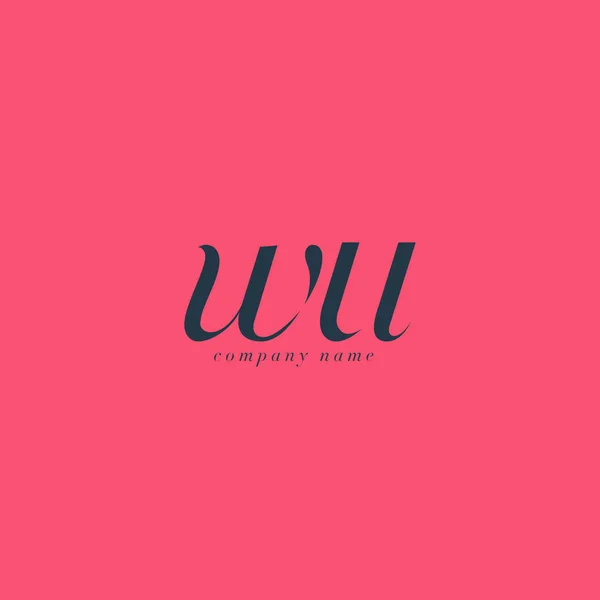 Modello di logo delle lettere WU — Vettoriale Stock