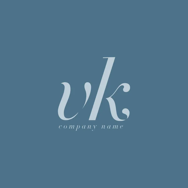 VK harf Logo şablonu — Stok Vektör