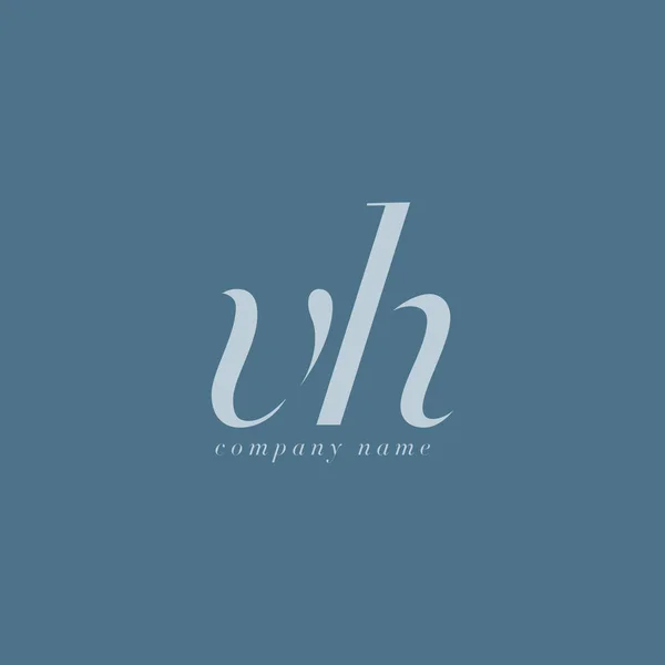 Plantilla VH Letters Logo — Archivo Imágenes Vectoriales