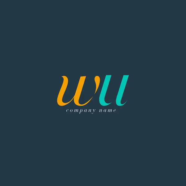 Шаблон логотипа WU Letters — стоковый вектор