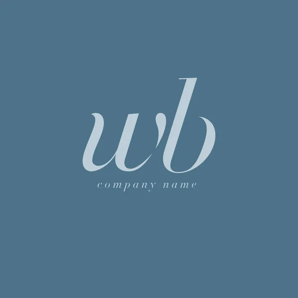 WB Letras Logo plantilla — Vector de stock