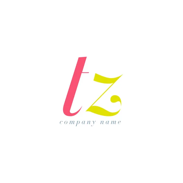 Шаблон логотипа TZ Letters — стоковый вектор
