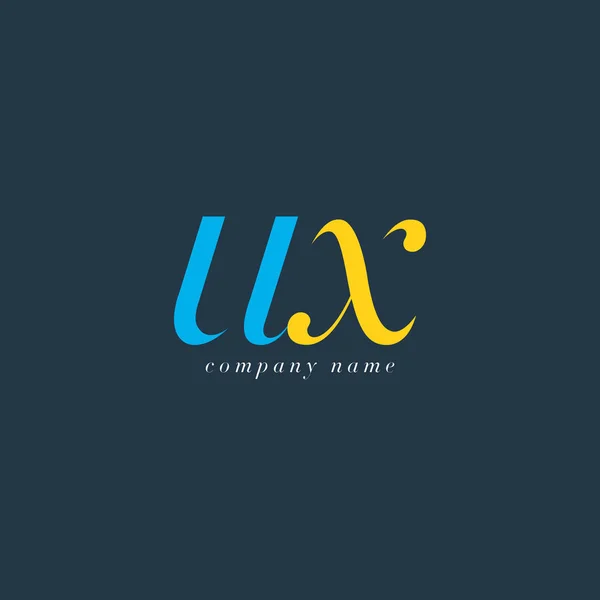 Шаблон логотипа UX Letters — стоковый вектор