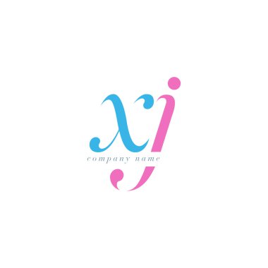 XJ harf Logo şablonu