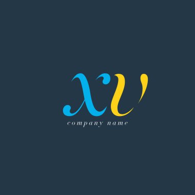 XV harf Logo şablonu