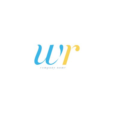 WR harf Logo şablonu