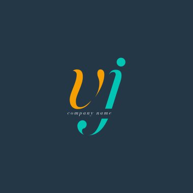 VJ harf Logo şablonu