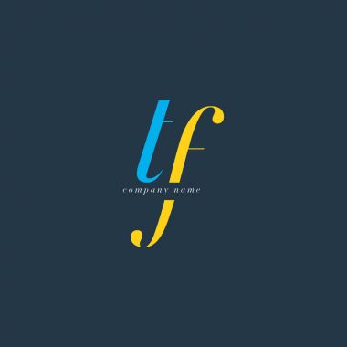 TF harf Logo şablonu