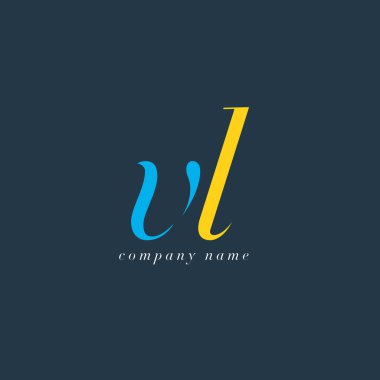 VL harf Logo şablonu