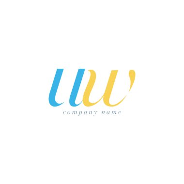 UW harf Logo şablonu