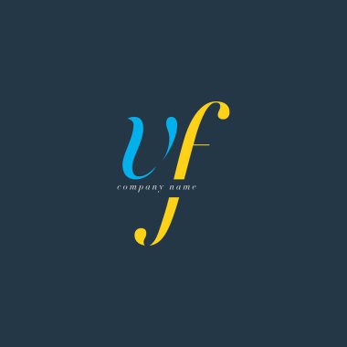 VF harf Logo şablonu