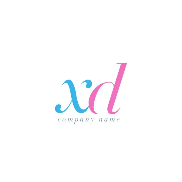 Шаблон логотипа XD Letters — стоковый вектор