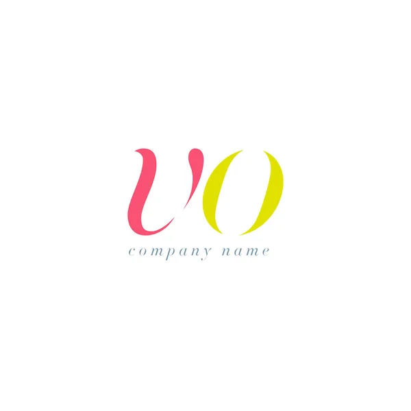 Modello di logo delle lettere VO — Vettoriale Stock