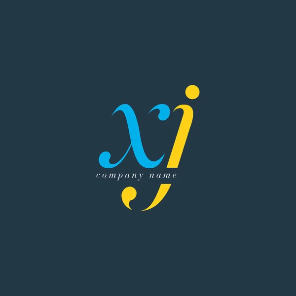 XJ bokstäver logotyp mall — Stock vektor