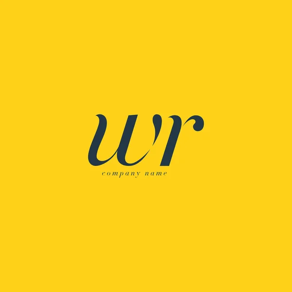 WR Letters Modelo de logotipo — Vetor de Stock