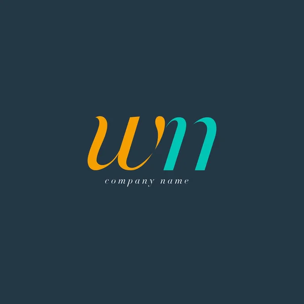 Wn harf Logo şablonu — Stok Vektör