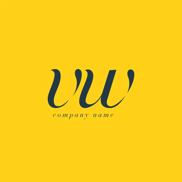 VW dopisy Logo šablona — Stockový vektor