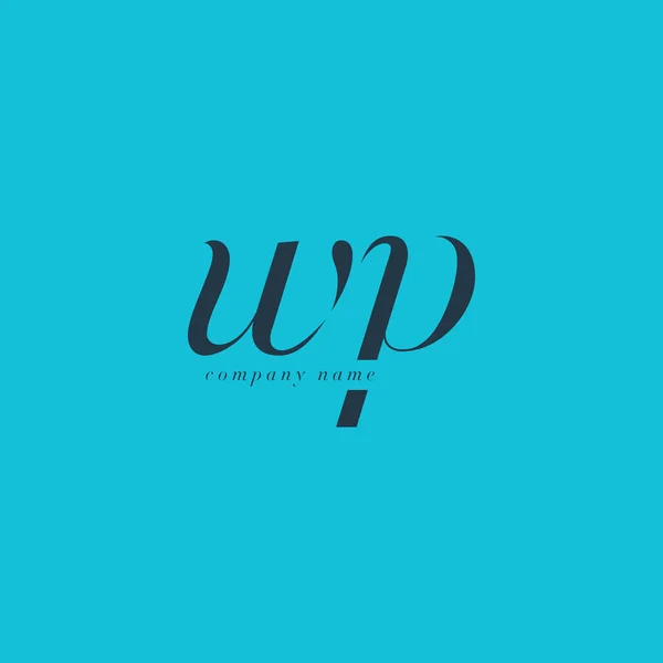 WP Letras Logo plantilla — Vector de stock