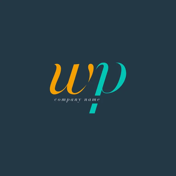 WP Letters Logo template — Stock Vector