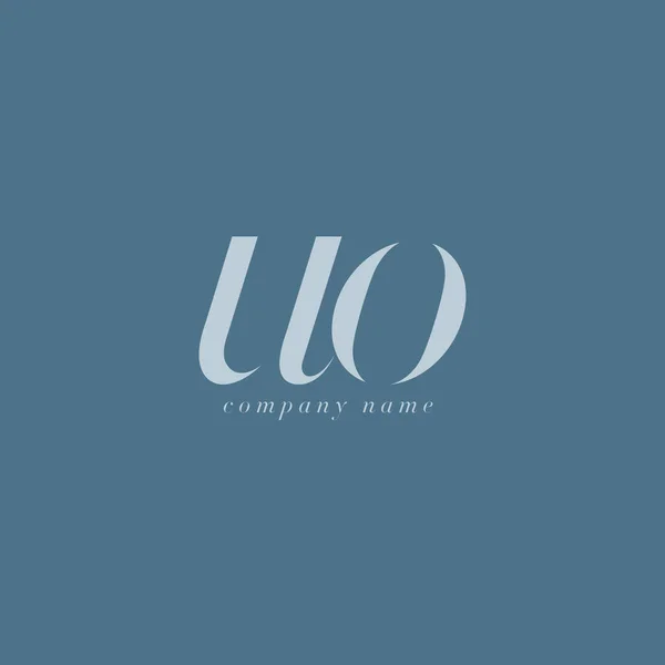 Uo harf Logo şablonu — Stok Vektör