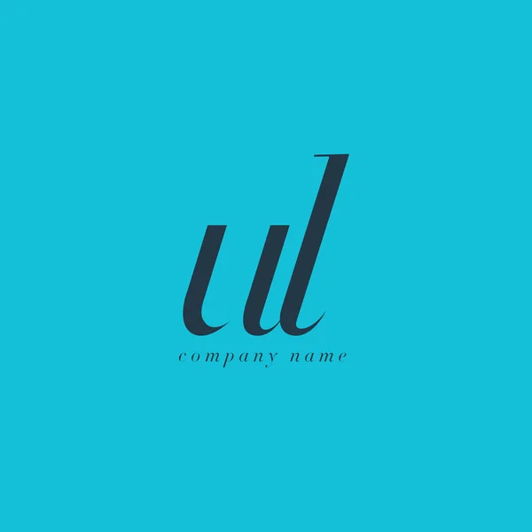 Шаблон логотипа UL — стоковый вектор