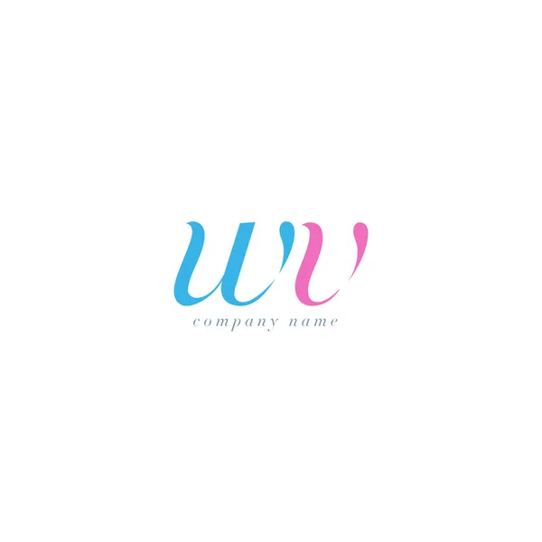 WV Letters Logo sjabloon — Stockvector