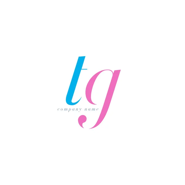 Шаблон логотипа TG Letters — стоковый вектор