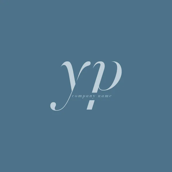 Логотип YP Italics Joint Letters — стоковый вектор