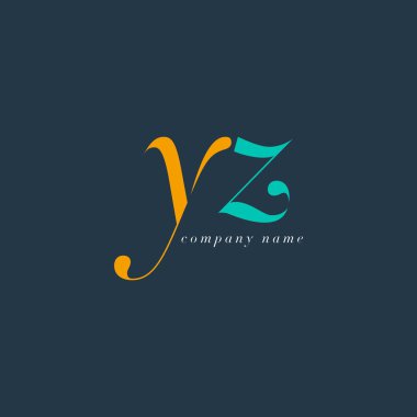 YZ italik ortak harf Logo  