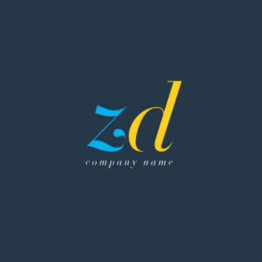 ZD italik ortak harf Logo 