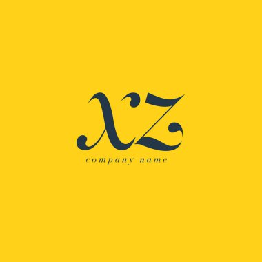 XZ italik ortak harf Logo 