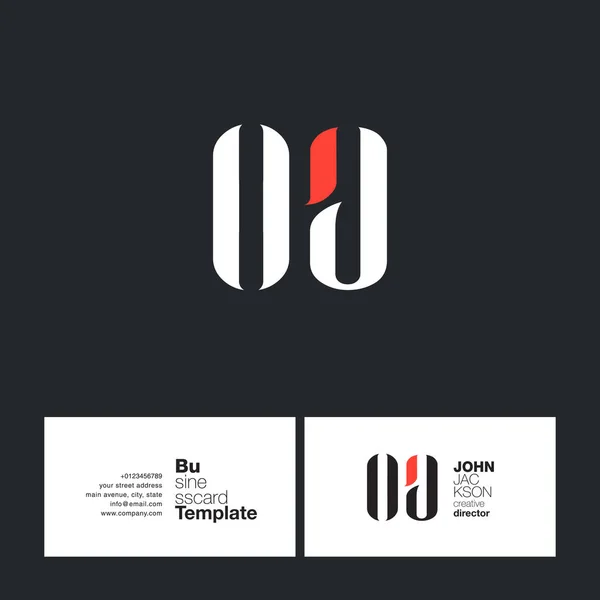 OA Lettres Logo Carte de visite — Image vectorielle