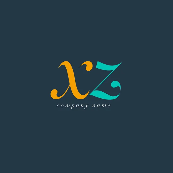 XZ cursief gezamenlijke brieven Logo — Stockvector
