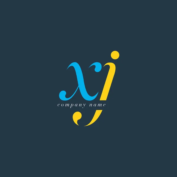 XJ kursiv gemensamma bokstäver logotyp — Stock vektor