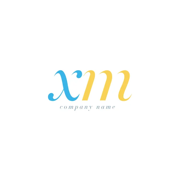 XM kursiv gemensamma bokstäver logotyp — Stock vektor