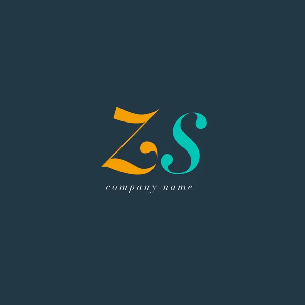 Logo des lettres conjointes ZS Italics — Image vectorielle
