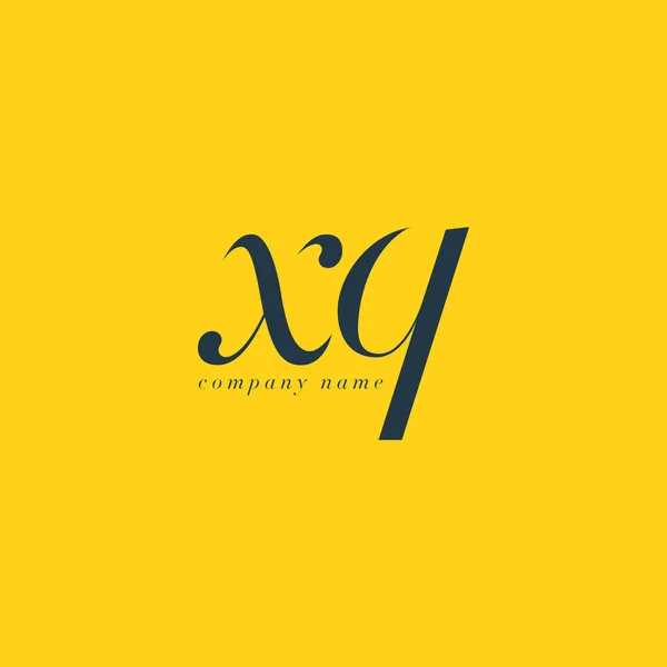 Logo des lettres conjointes XQ Italics — Image vectorielle