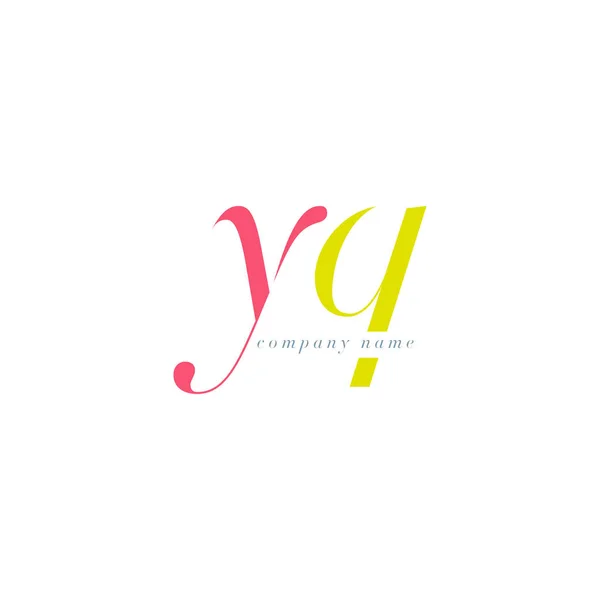 YQ kursiv gemensamma bokstäver logotyp — Stock vektor
