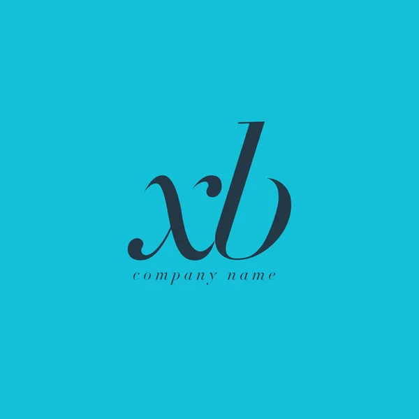 Xb kursiv gemeinsame Buchstaben Logo — Stockvektor