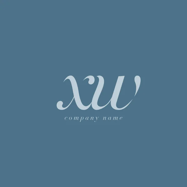 XW kursiv gemensamma bokstäver logotyp — Stock vektor